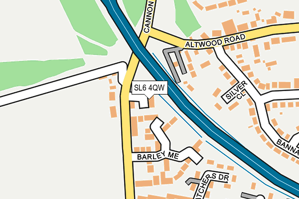 SL6 4QW map - OS OpenMap – Local (Ordnance Survey)