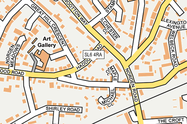 SL6 4RA map - OS OpenMap – Local (Ordnance Survey)