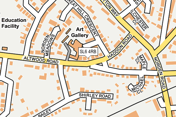 SL6 4RB map - OS OpenMap – Local (Ordnance Survey)