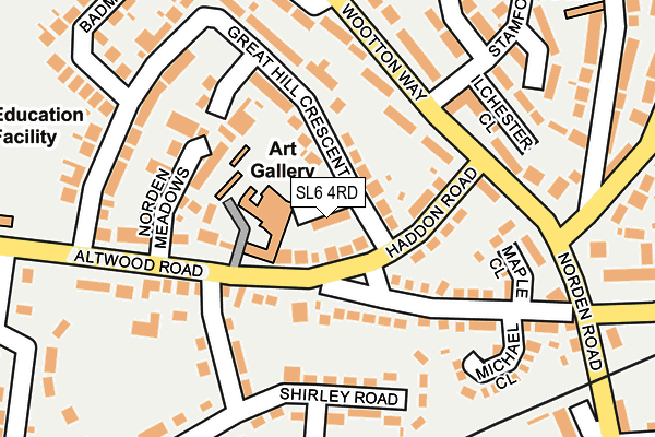 SL6 4RD map - OS OpenMap – Local (Ordnance Survey)