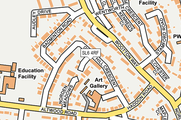 SL6 4RF map - OS OpenMap – Local (Ordnance Survey)