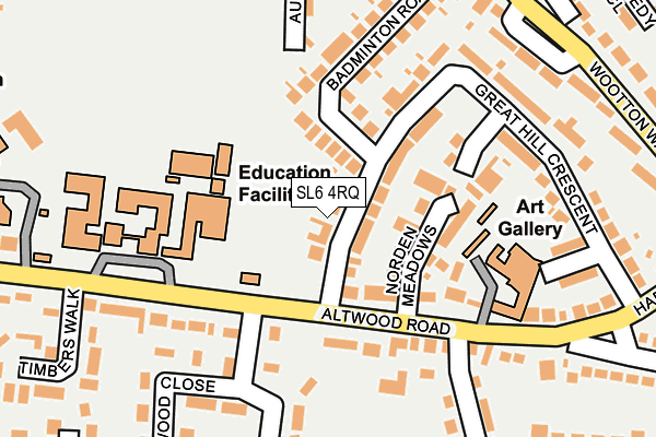 SL6 4RQ map - OS OpenMap – Local (Ordnance Survey)