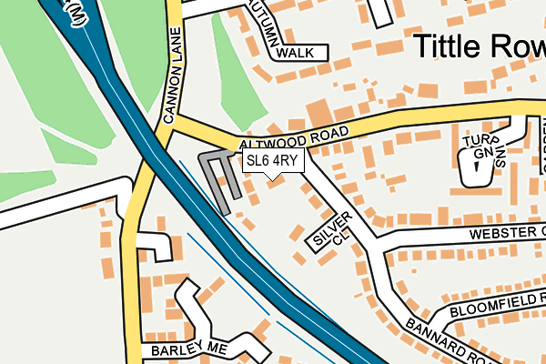 SL6 4RY map - OS OpenMap – Local (Ordnance Survey)