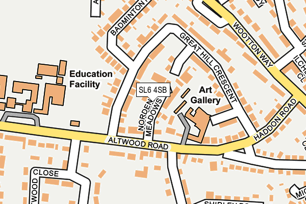 SL6 4SB map - OS OpenMap – Local (Ordnance Survey)