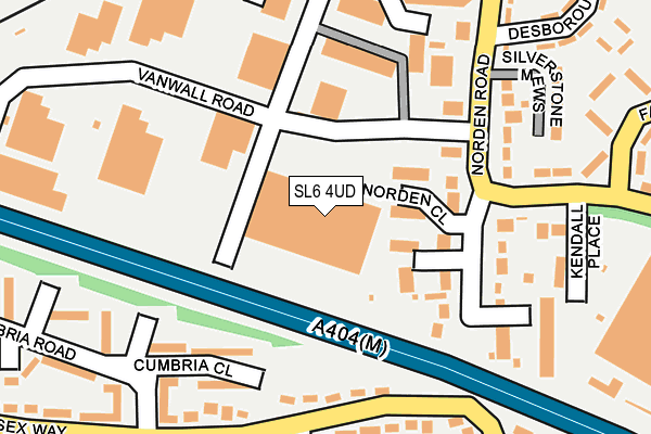 SL6 4UD map - OS OpenMap – Local (Ordnance Survey)