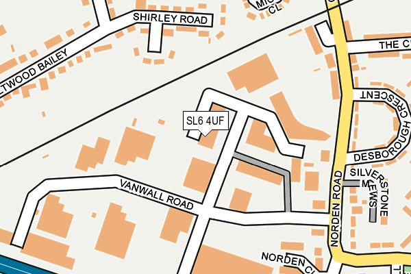 SL6 4UF map - OS OpenMap – Local (Ordnance Survey)