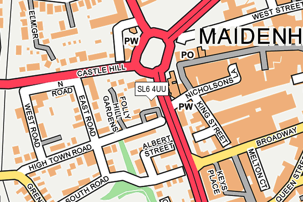 SL6 4UU map - OS OpenMap – Local (Ordnance Survey)