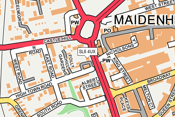 SL6 4UX map - OS OpenMap – Local (Ordnance Survey)