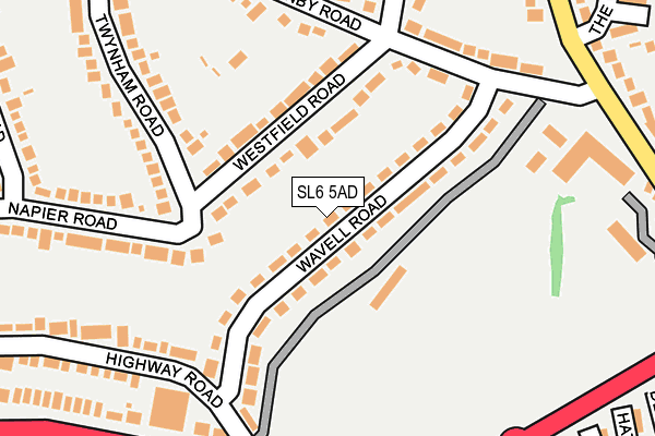 SL6 5AD map - OS OpenMap – Local (Ordnance Survey)