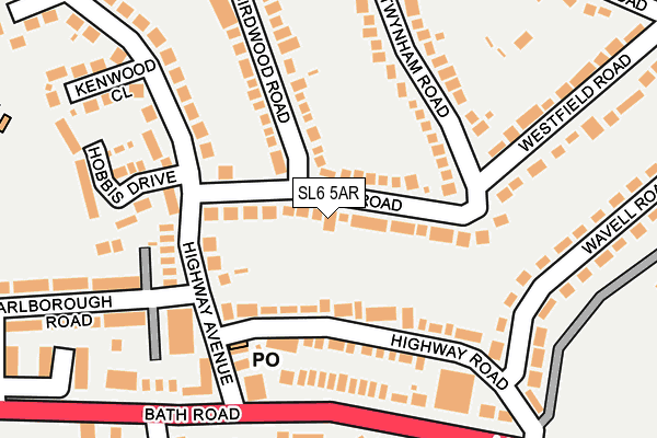 SL6 5AR map - OS OpenMap – Local (Ordnance Survey)