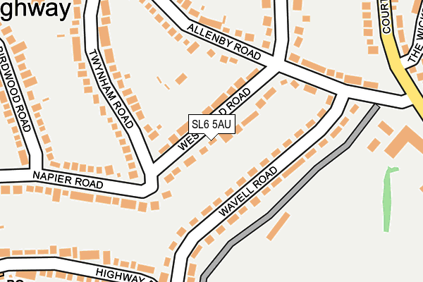 SL6 5AU map - OS OpenMap – Local (Ordnance Survey)