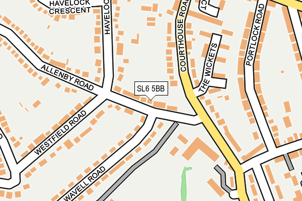 SL6 5BB map - OS OpenMap – Local (Ordnance Survey)