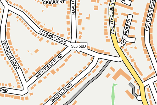 SL6 5BD map - OS OpenMap – Local (Ordnance Survey)