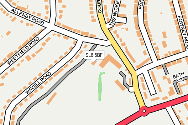 SL6 5BF map - OS OpenMap – Local (Ordnance Survey)
