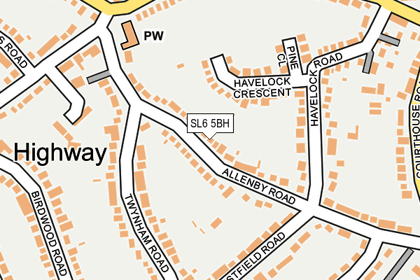 SL6 5BH map - OS OpenMap – Local (Ordnance Survey)