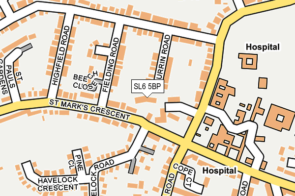 SL6 5BP map - OS OpenMap – Local (Ordnance Survey)