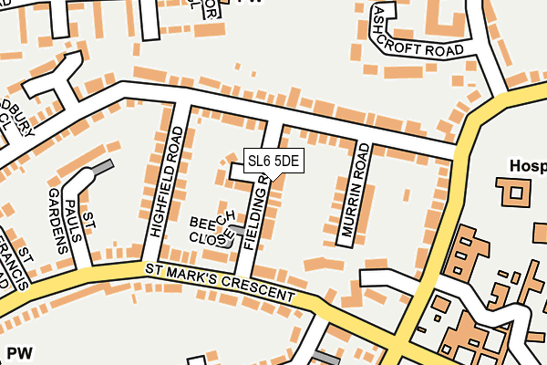 SL6 5DE map - OS OpenMap – Local (Ordnance Survey)