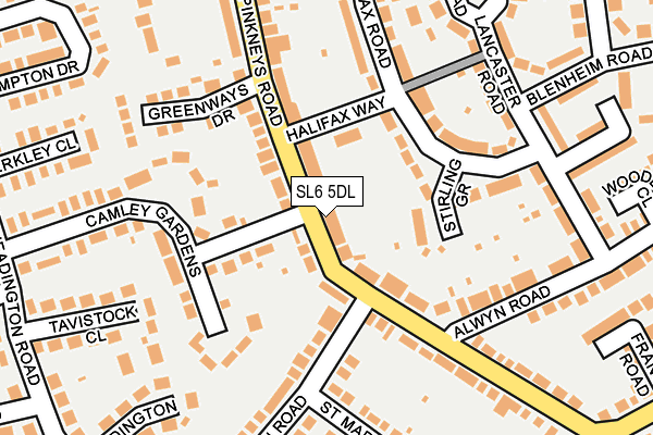 SL6 5DL map - OS OpenMap – Local (Ordnance Survey)