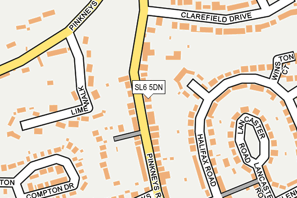 SL6 5DN map - OS OpenMap – Local (Ordnance Survey)