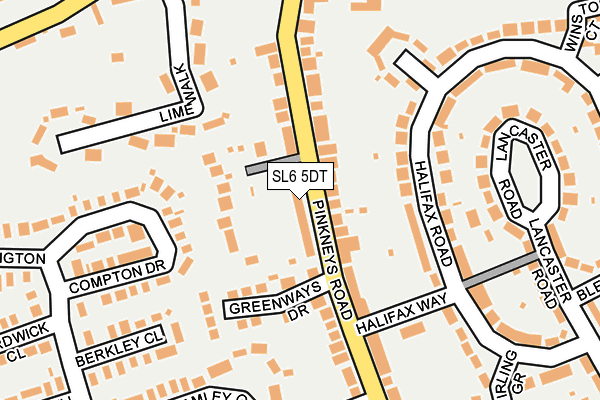 SL6 5DT map - OS OpenMap – Local (Ordnance Survey)
