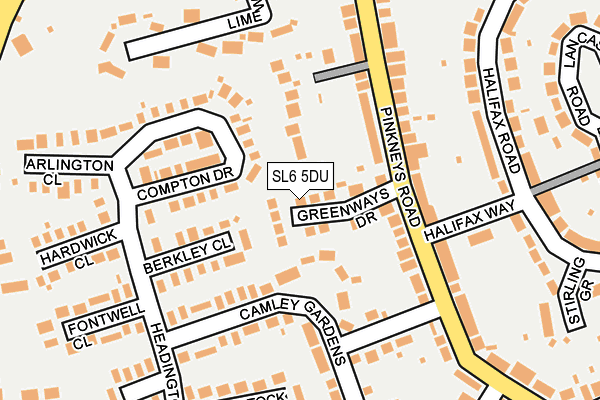 SL6 5DU map - OS OpenMap – Local (Ordnance Survey)