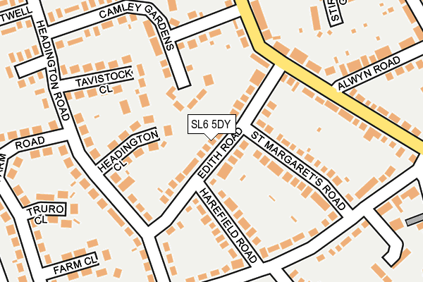 SL6 5DY map - OS OpenMap – Local (Ordnance Survey)