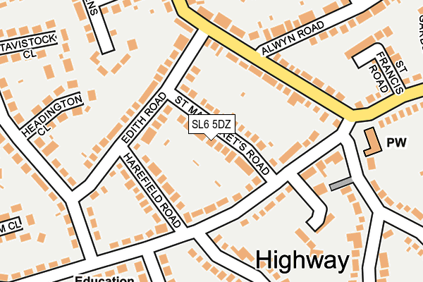 SL6 5DZ map - OS OpenMap – Local (Ordnance Survey)