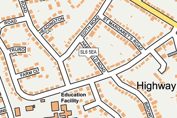 SL6 5EA map - OS OpenMap – Local (Ordnance Survey)