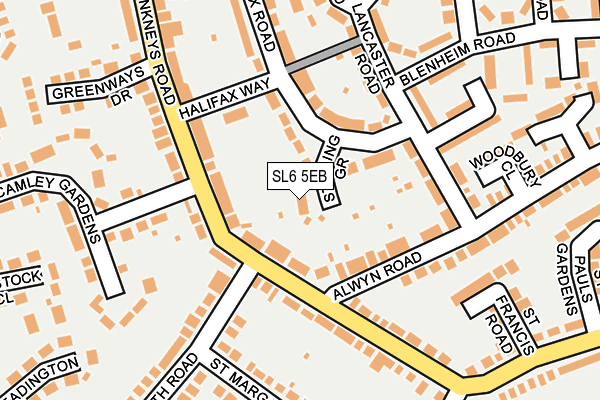 SL6 5EB map - OS OpenMap – Local (Ordnance Survey)