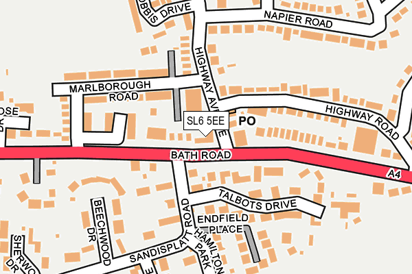 SL6 5EE map - OS OpenMap – Local (Ordnance Survey)