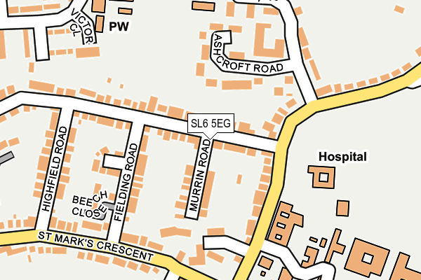 SL6 5EG map - OS OpenMap – Local (Ordnance Survey)