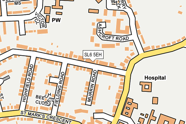SL6 5EH map - OS OpenMap – Local (Ordnance Survey)