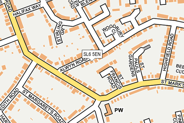 SL6 5EN map - OS OpenMap – Local (Ordnance Survey)