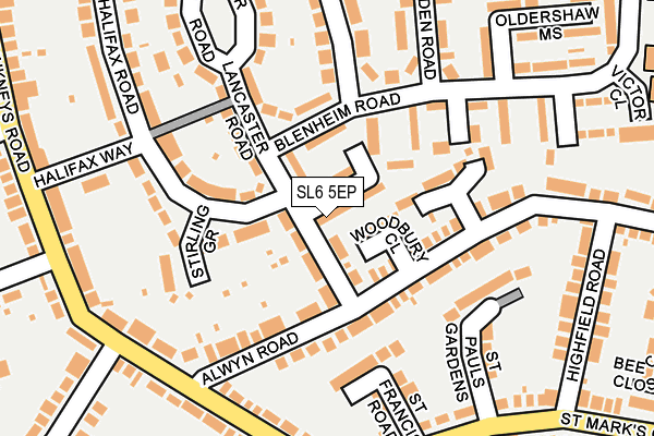SL6 5EP map - OS OpenMap – Local (Ordnance Survey)