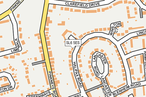 SL6 5ES map - OS OpenMap – Local (Ordnance Survey)