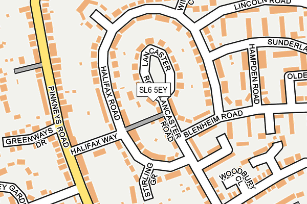 SL6 5EY map - OS OpenMap – Local (Ordnance Survey)