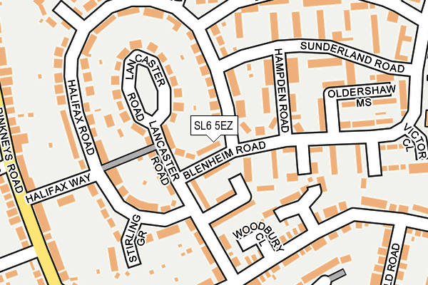 SL6 5EZ map - OS OpenMap – Local (Ordnance Survey)