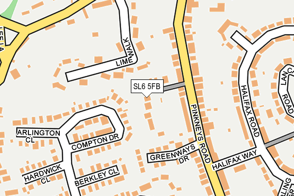 SL6 5FB map - OS OpenMap – Local (Ordnance Survey)