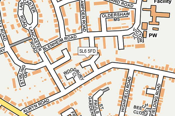 SL6 5FD map - OS OpenMap – Local (Ordnance Survey)