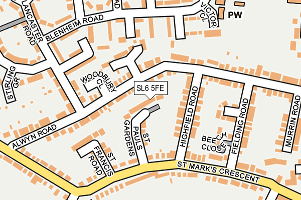 SL6 5FE map - OS OpenMap – Local (Ordnance Survey)