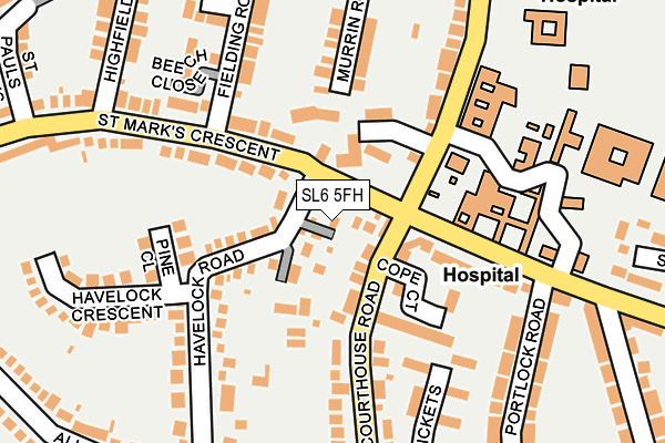 SL6 5FH map - OS OpenMap – Local (Ordnance Survey)