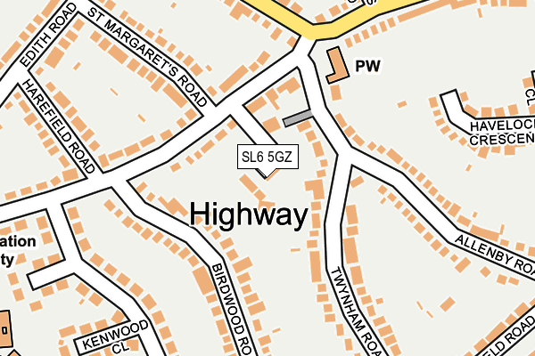 SL6 5GZ map - OS OpenMap – Local (Ordnance Survey)