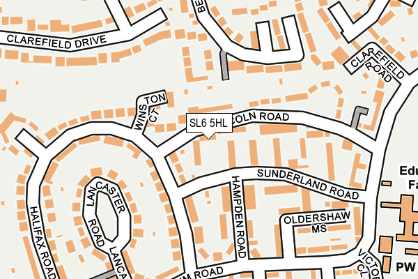 SL6 5HL map - OS OpenMap – Local (Ordnance Survey)
