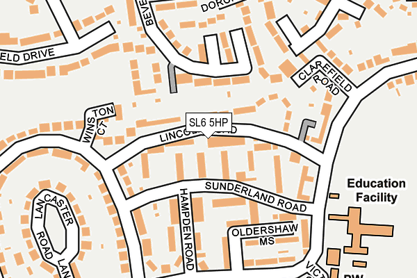 SL6 5HP map - OS OpenMap – Local (Ordnance Survey)