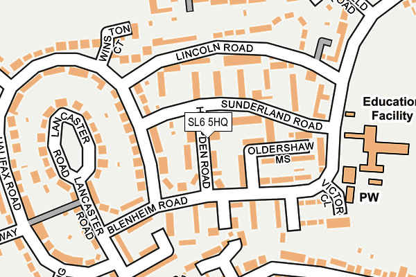 SL6 5HQ map - OS OpenMap – Local (Ordnance Survey)