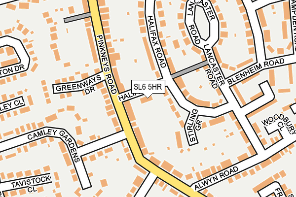 SL6 5HR map - OS OpenMap – Local (Ordnance Survey)