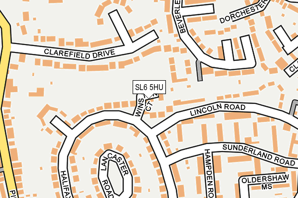 SL6 5HU map - OS OpenMap – Local (Ordnance Survey)