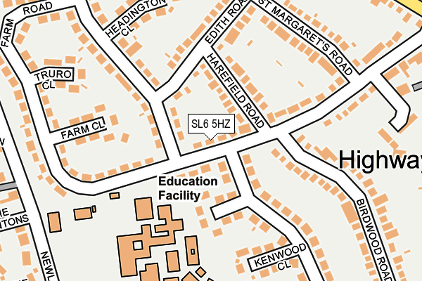 SL6 5HZ map - OS OpenMap – Local (Ordnance Survey)