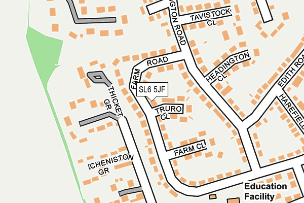 SL6 5JF map - OS OpenMap – Local (Ordnance Survey)