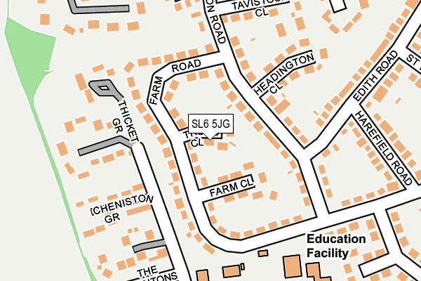 SL6 5JG map - OS OpenMap – Local (Ordnance Survey)
